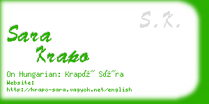 sara krapo business card